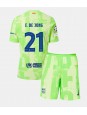 Barcelona Frenkie de Jong #21 Ausweichtrikot für Kinder 2024-25 Kurzarm (+ Kurze Hosen)